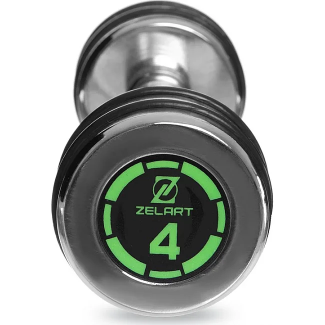 Гантель цельная стальная хромированная ZELART
 FI-2622-4 1шт 4кг хром