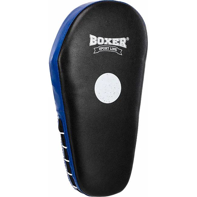 Лапа боксерская прямая тренировочная удлиненная кожа BOXER
 2007-01 40х21х4,5см 2штуки (Черный-желтый)