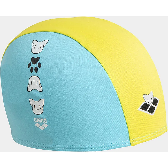 Детская шапочка для плавания Arena FRIENDS KIDS POLYESTER CAP желтый, голубой Дет