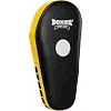 Лапа боксерская прямая тренировочная удлиненная кожа BOXER
 2007-01 40х21х4,5см 2штуки (Черный-желтый)