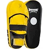 Лапа боксерская прямая тренировочная удлиненная кожа BOXER
 2007-01 40х21х4,5см 2штуки (Черный-желтый)