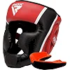 Боксерский шлем RDX AURA PLUS T-17 Red/Black (капа в комплекте)