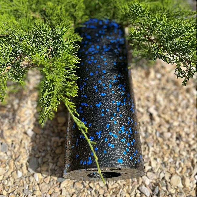Массажный ролик (роллер) гладкий PowerPlay PP-4347 EPP Foam Roller Черно/Синий (33x14см.)