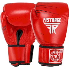 Распродажа! Перчатки для бокса кожаные FISTRAGE VL-6631 (Красный)