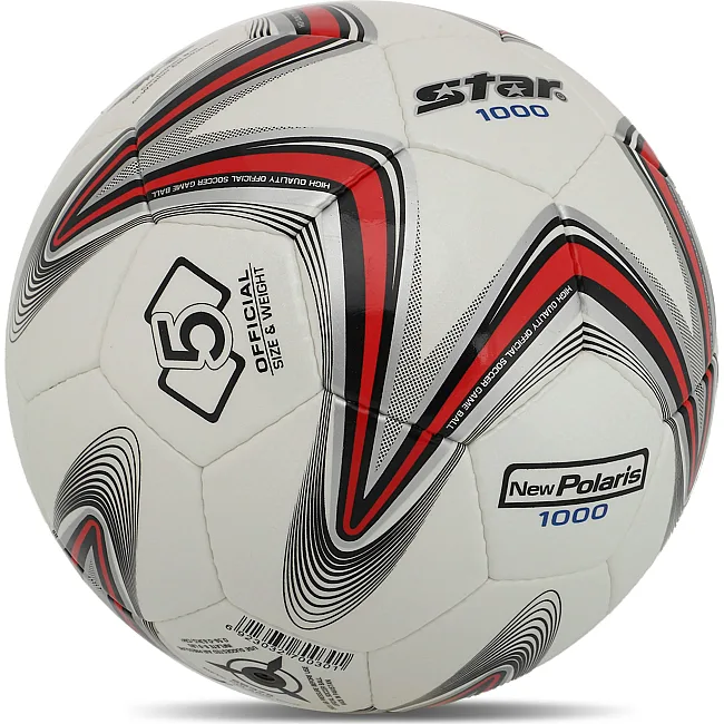 Футбольний м'яч SELECT
AR NEW POLARIS 1000 SB375 №5 Comp
ite шкіра (Білий-червоний)
