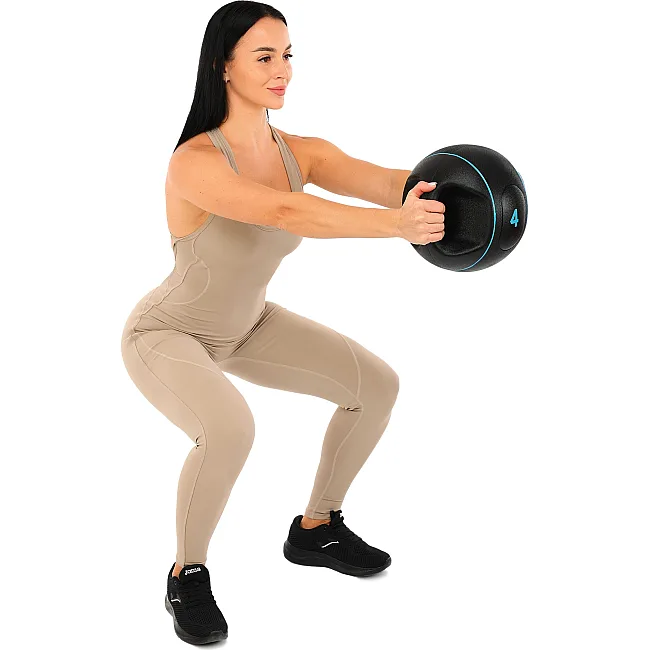 Медбол мяч медицинский двуручный с хватами LiveUp
 LP8111-4 4кг