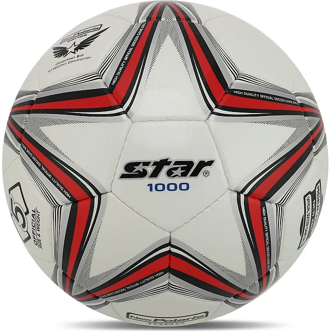 Футбольний м'яч SELECT
AR NEW POLARIS 1000 SB375 №5 Comp
ite шкіра (Білий-червоний)