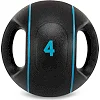 Медбол мяч медицинский двуручный с хватами LiveUp LP8111-4 4кг