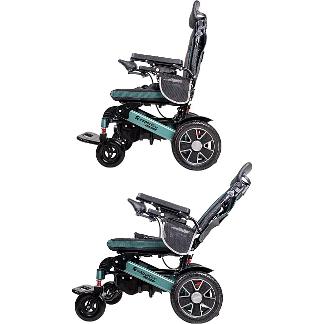 Електричний інвалідний візок inSPORTline Hawkie Evo Plus з регульованою спинкою 700 Вт