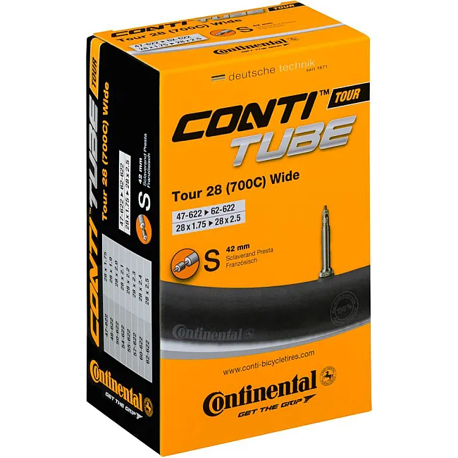 Камера Continental Tour Tube Wide 28", 47-622->62-622, S42, 230 г