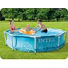 Бассейн каркасный INTEX 28206 305 х 76 см, морской принт
