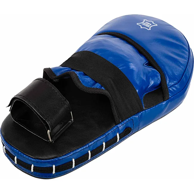 Лапа боксерская прямая тренировочная удлиненная кожа BOXER
 2007-01 40х21х4,5см 2штуки (Черный-желтый)