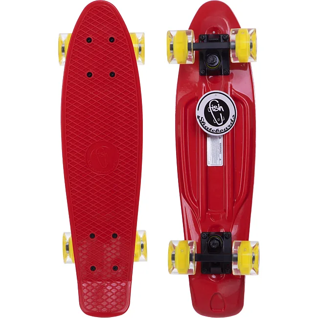 Пенни борд Penny Board круизер пластиковый со светящимися колесами 22