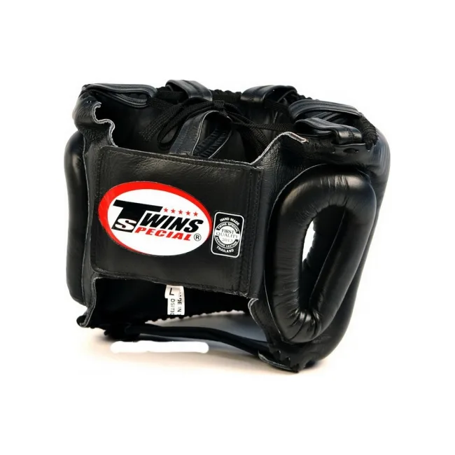 Боксерский шлем с металлическим каркасом TWINS Cage Head Gear- Premium Leather w/ Nose and Cheek Guard HGL9