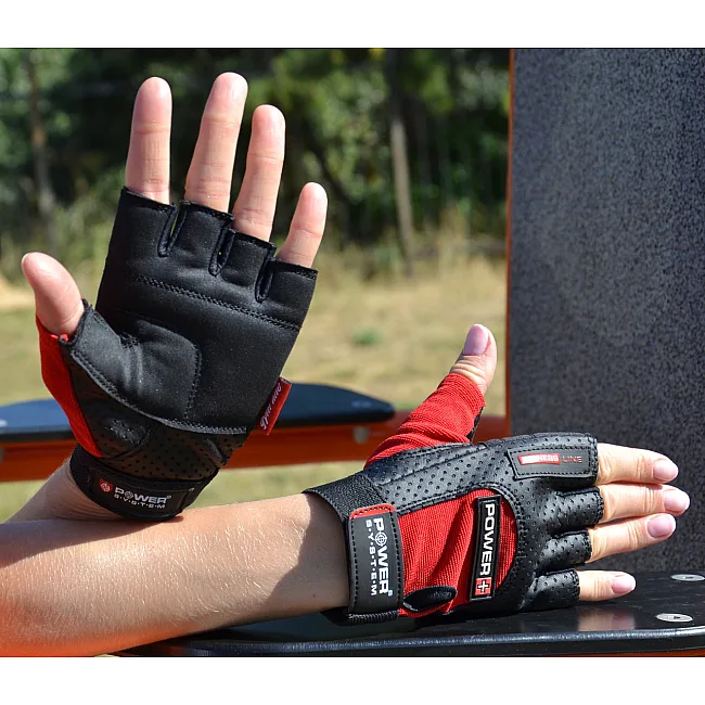 Фитнес перчатки POWER SYSTEM PS-2500 Power Plus Black/Red