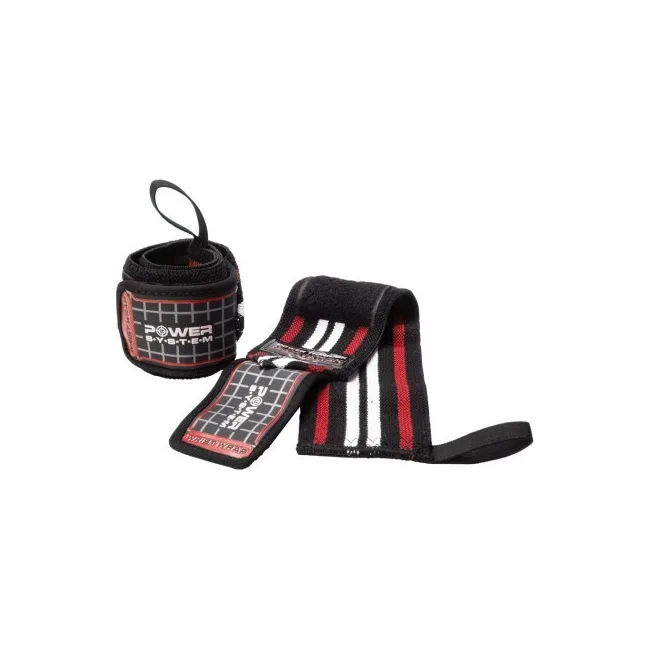 Кистовые бинты POWER SYSTEM PS-3500 Red/Black (пара)