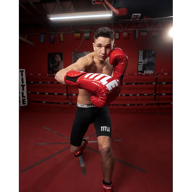 Рукавиці для боксу еластичні TITLE Boxing Inferno Intensity Red White