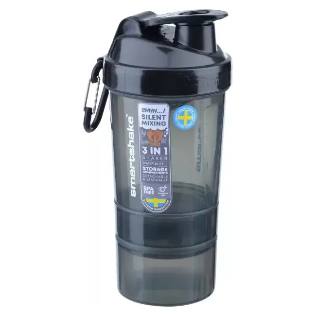 Спортивный шейкер SMARTSHAKE Original2GO 600мл Dark Gray