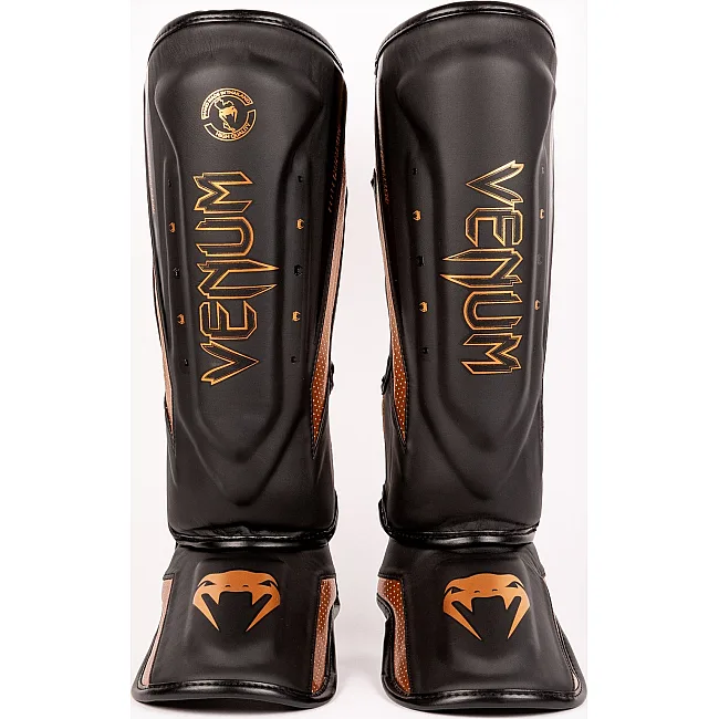 Захисні щитки для ніг VENUM Elite Evo Black Bronze