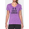 Женская футболка Under Armour Womens V-Neck -Twist Logo Mega Magenta