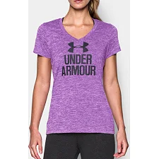 Футболка жіноча Under Armour Womens V-Neck -Twist Logo Mega Magenta