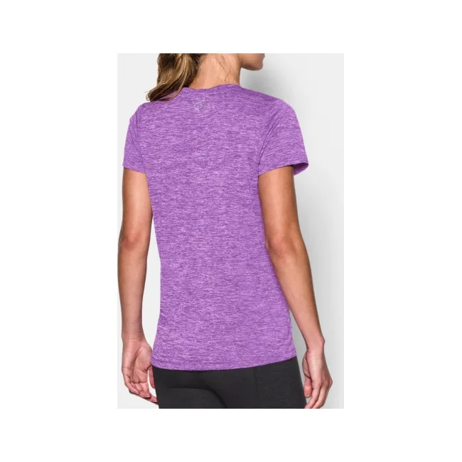 Женская футболка Under Armour Womens V-Neck -Twist Logo Mega Magenta