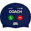 Шапочка для бассейна силиконовая для взрослых MADWAVE Coach M055464 (Темно-синий)