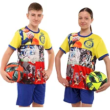 Дитяча футбольна форма RONALDO 7 SP-SPORT CO-7364 (Жовтий-синій)