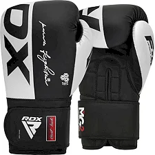 Боксерские перчатки RDX BOXING GLOVES REX F4 черный, белый