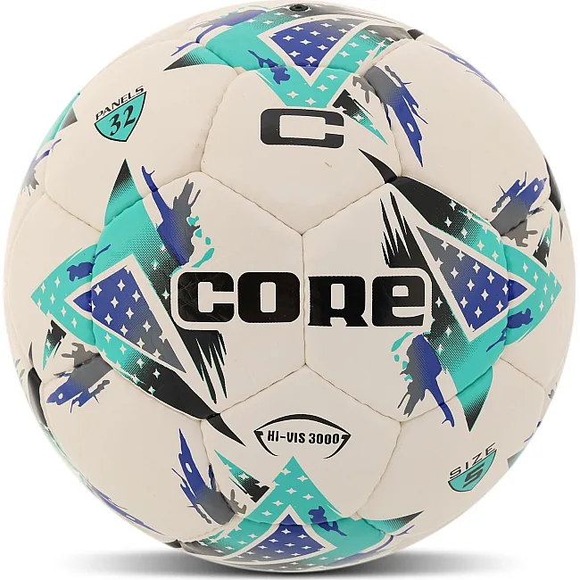 Футбольний м'яч CORE FB-00310 (Білий-бірюзовий)