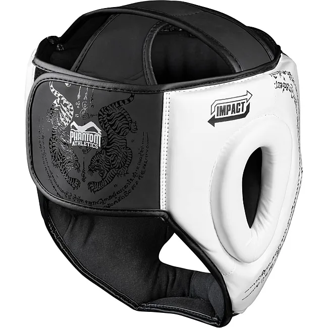 Боксерский шлем Phantom Muay Thai Full Face White (капа в комплекте)