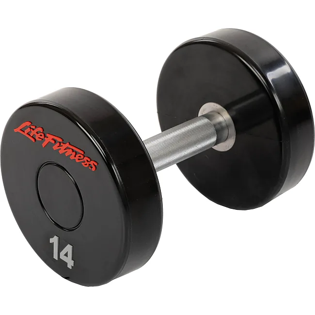 Гантель профессиональная
 с полиуретановым покрытием LIFE FITNESS SC-80081-14 1шт 14кг
