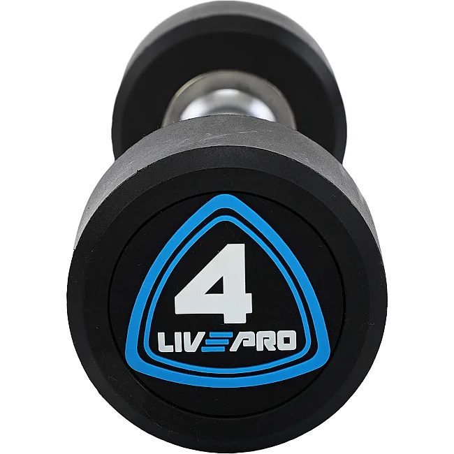 Гантели профессиональные
 с полиуретановым покрытием LiveUp LP8075-4 2шт по 4кг