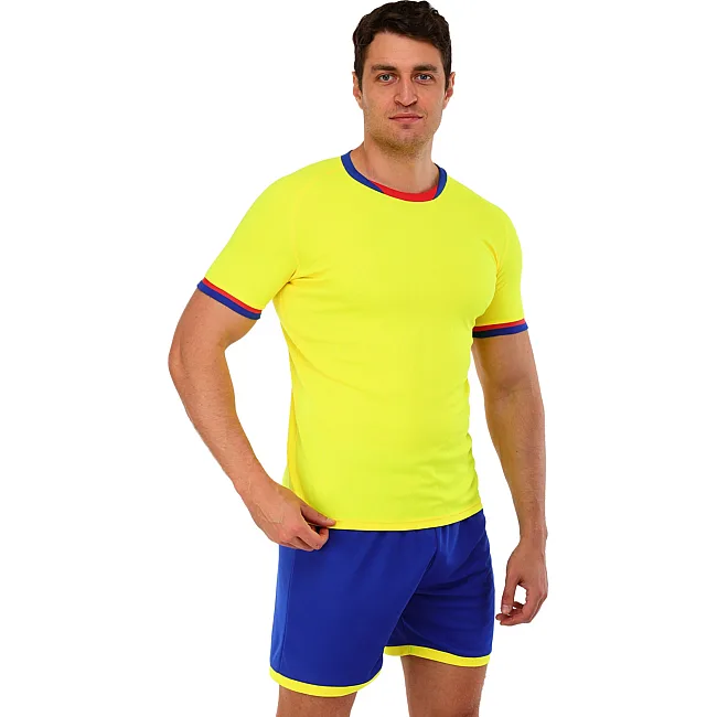 Футбольная форма комплект футболка и шорты LIDONG JG-6319 4XS-XXL (Оранжевый-черный)