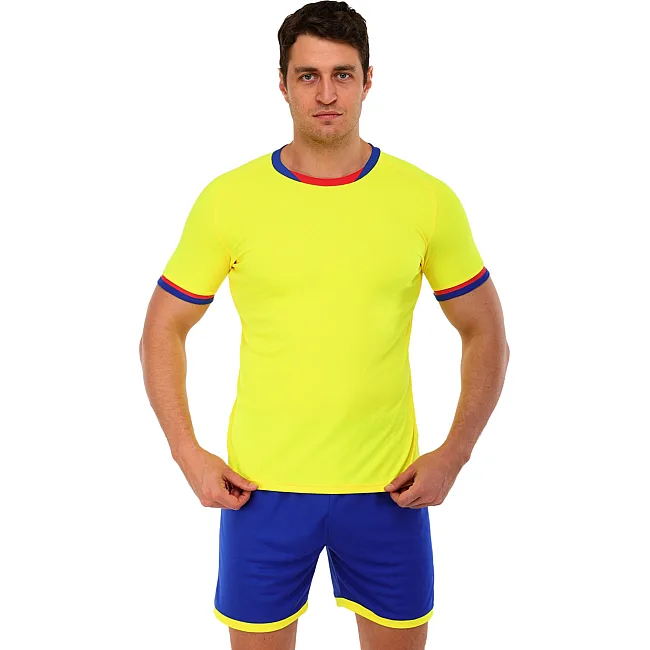 Футбольная форма комплект футболка и шорты LIDONG JG-6319 4XS-XXL (Оранжевый-черный)