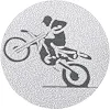 Жетон-наклейка на медаль на кубок ø25мм SP-SPORT Мотогонки 25-0035 (Срібний)