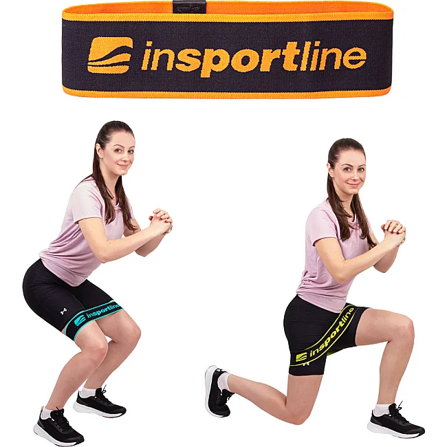 Лента-эспандер для упражнений inSPORTline Hiplop L черно-оранжевая