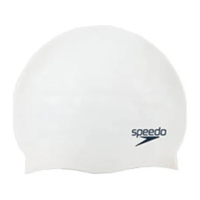 Шапочка для плавання дитяча Speedo FLAT SILCONE CAP TEAM JU білий