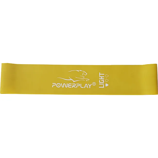 Резинка для фитнеса PowerPlay 4114 Mini Power Band 0.6мм. Х-Light Желтая (1-5кг)
