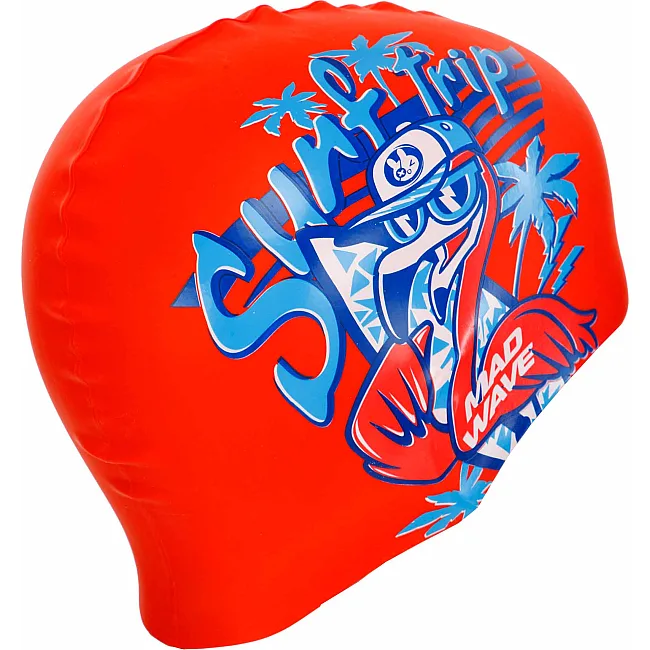 Шапочка для бассейна
 силиконовая юниорская MADWAVE
 Junior FLAMINGO M057206 (Красный)