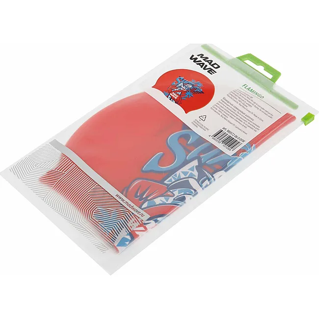 Шапочка для бассейна
 силиконовая юниорская MADWAVE
 Junior FLAMINGO M057206 (Красный)