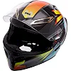 Шлем для мотоцикла модуляр
 QKE M-8518 (Черный-голубой-желтый)