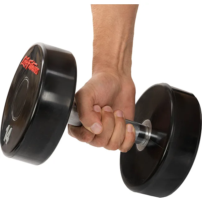 Гантель профессиональная
 с полиуретановым покрытием LIFE FITNESS SC-80081-14 1шт 14кг