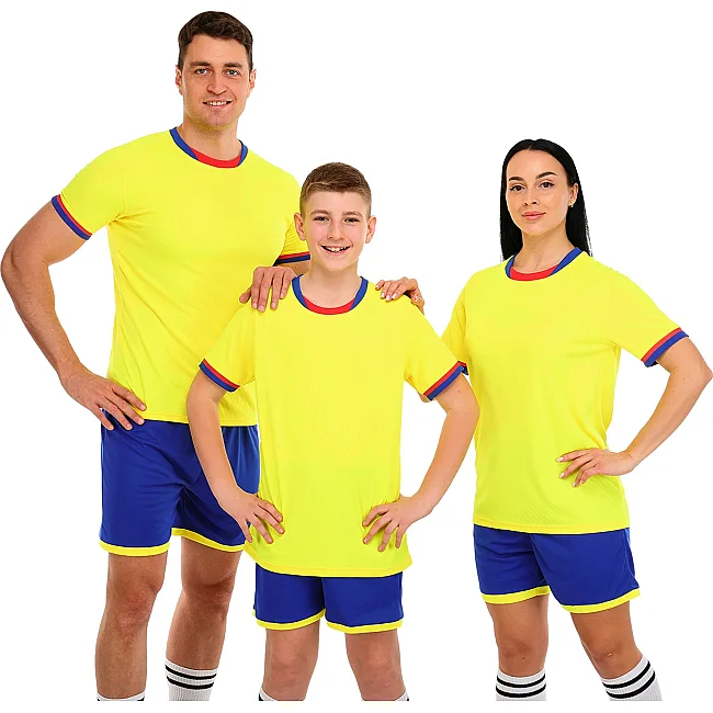 Футбольная форма комплект футболка и шорты LIDONG JG-6319 4XS-XXL (Оранжевый-черный)