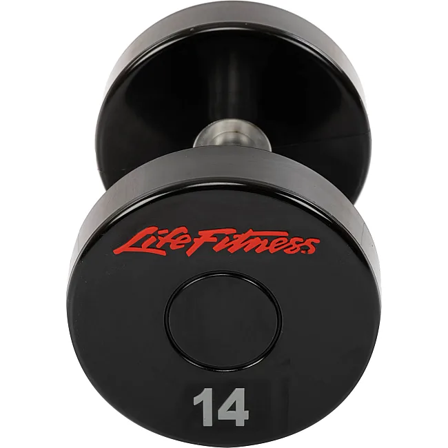 Гантель профессиональная
 с полиуретановым покрытием LIFE FITNESS SC-80081-14 1шт 14кг