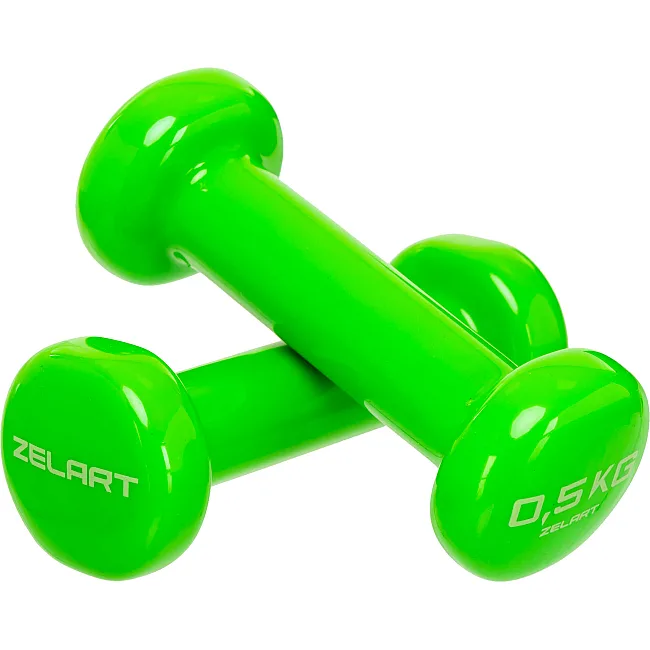 Гантели для фитнеса виниловые ZELART
 Beauty TA-5225-0_5 2шт 0,5кг (Голубой)