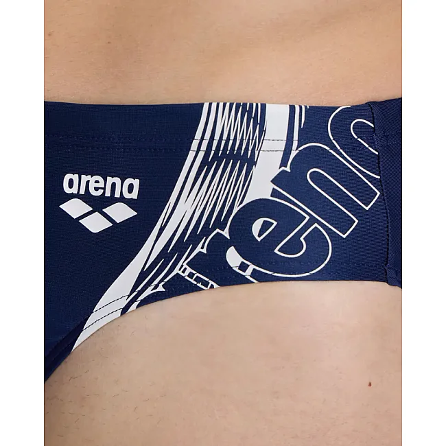 Плавки мужские Arena MEN'S SWIM BRIEFS GRAPHIC синий, белый