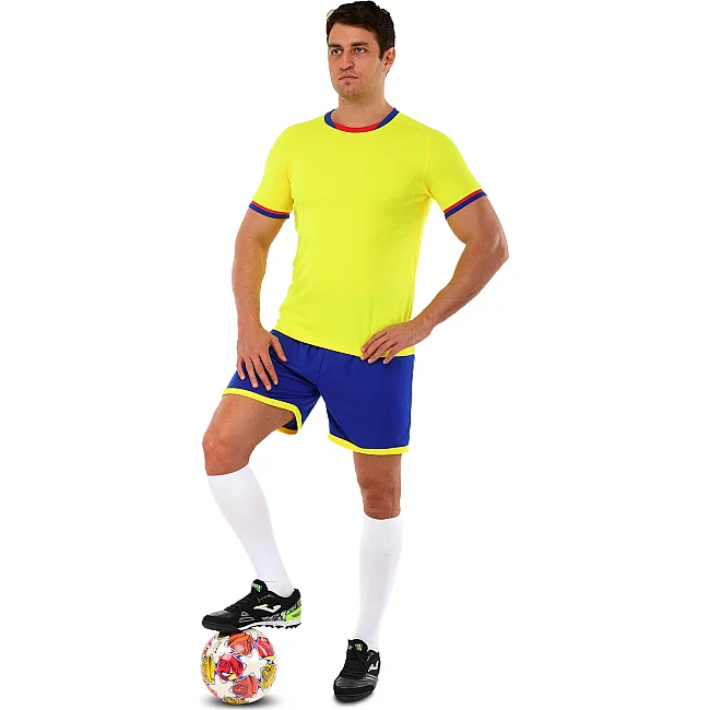 Футбольная форма комплект футболка и шорты LIDONG JG-6319 4XS-XXL (Оранжевый-черный)