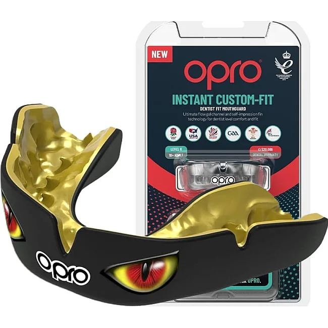 Капа для бокса OPRO Instant Eyes взрослая (возраст 11+) Black/Red (art.102524002)