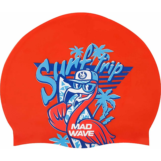 Шапочка для бассейна
 силиконовая юниорская MADWAVE
 Junior FLAMINGO M057206 (Красный)